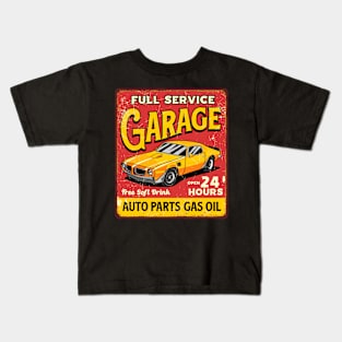 Retro Vintage Automotive Tin Sign Kids T-Shirt